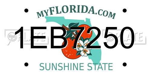 1EB7250 Florida License Plate