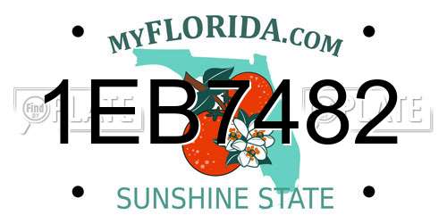 1EB7482 Florida License Plate