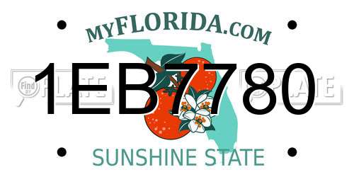1EB7780 Florida License Plate