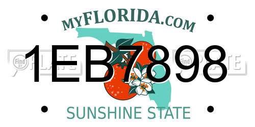 1EB7898 Florida License Plate