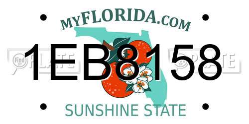1EB8158 Florida License Plate