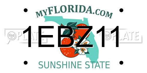 1EBZ11 Florida License Plate