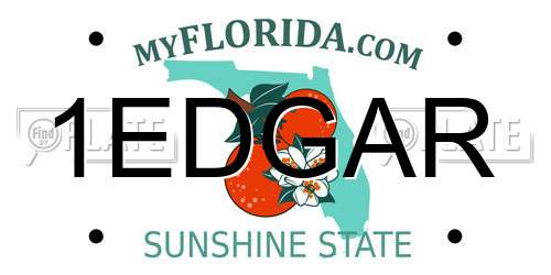 1EDGAR Florida License Plate