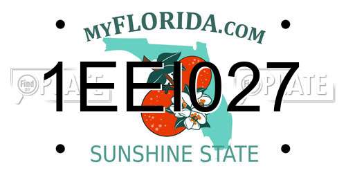 1EEI027 Florida License Plate