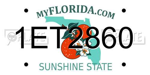 1ET2860 Florida License Plate