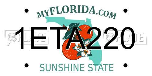 1ETA220 Florida License Plate