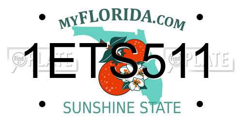 1ETS511 Florida License Plate