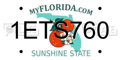 1ETS760 Florida License Plate