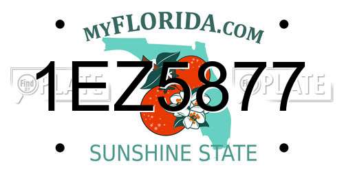 1EZ5877 Florida License Plate