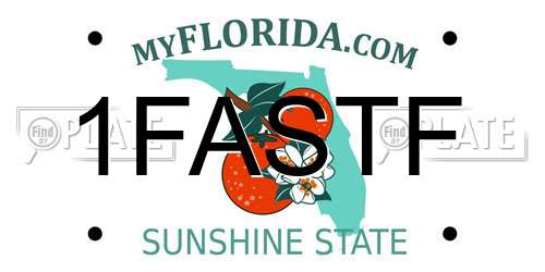 1FASTF Florida License Plate