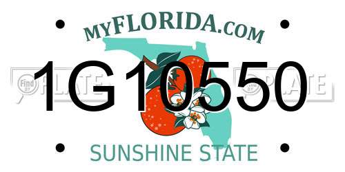 1G10550 Florida License Plate