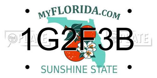1G2F3B Florida License Plate