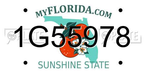 1G55978 Florida License Plate