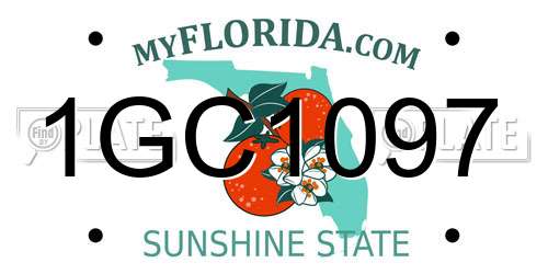 1GC1097 Florida License Plate