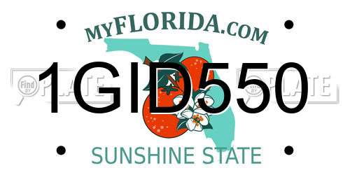 1GID550 Florida License Plate