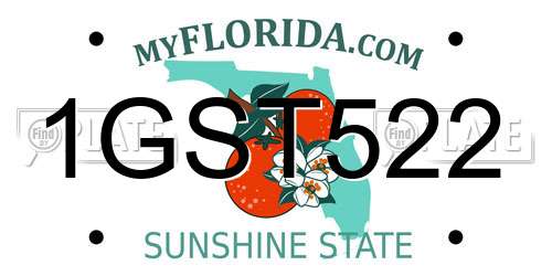 1GST522 Florida License Plate