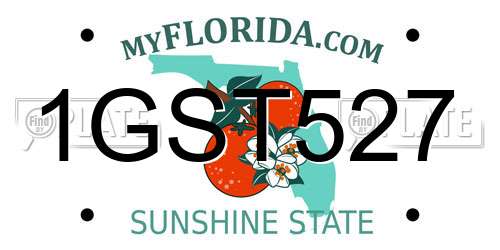 1GST527 Florida License Plate