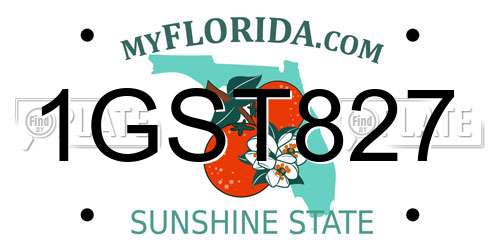 1GST827 Florida License Plate