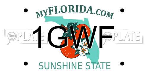 1GWF Florida License Plate