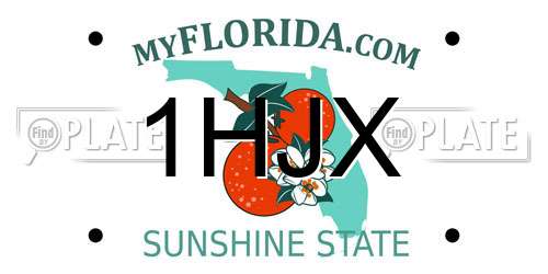 1HJX Florida License Plate