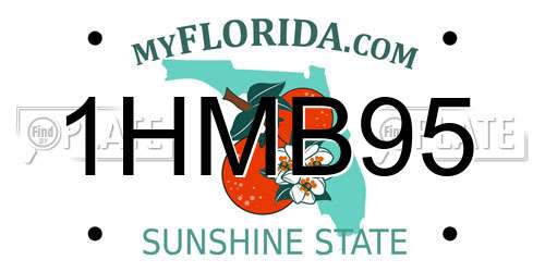 1HMB95 Florida License Plate