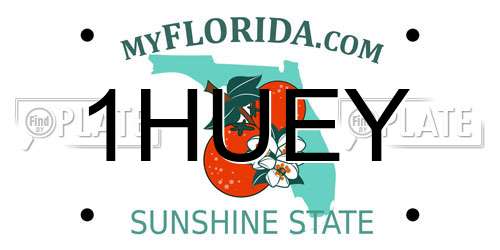 1HUEY Florida License Plate