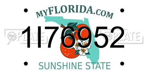 1I76952 Florida License Plate