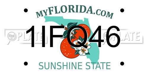 1IFQ46 Florida License Plate