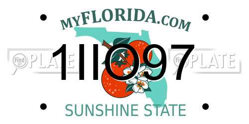 1IIO97 Florida License Plate