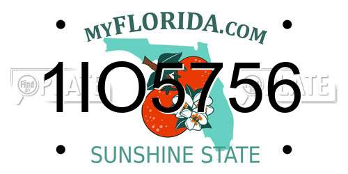 1IO5756 Florida License Plate