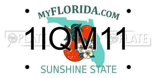 1IQM11 Florida License Plate