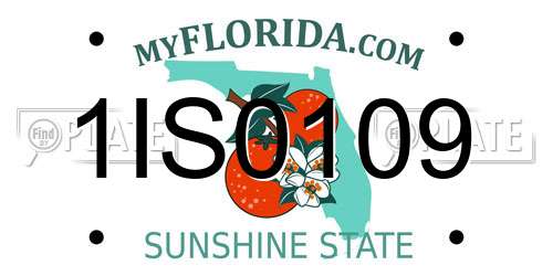 1IS0109 Florida License Plate