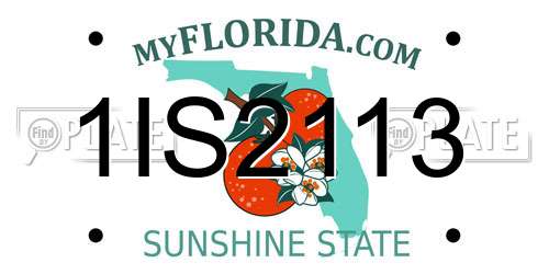 1IS2113 Florida License Plate