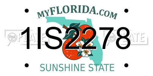 1IS2278 Florida License Plate