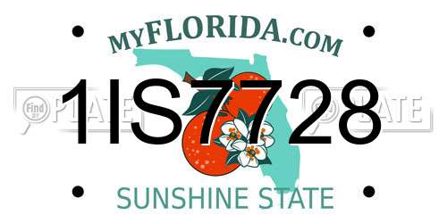 1IS7728 Florida License Plate