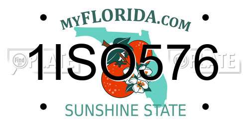 1ISO576 Florida License Plate