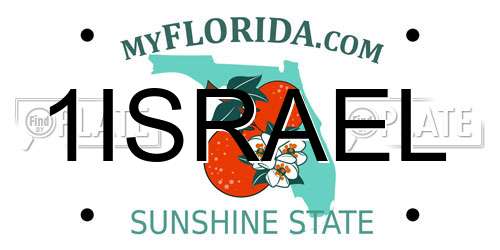 1ISRAEL Florida License Plate