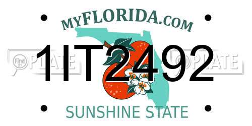 1IT2492 Florida License Plate