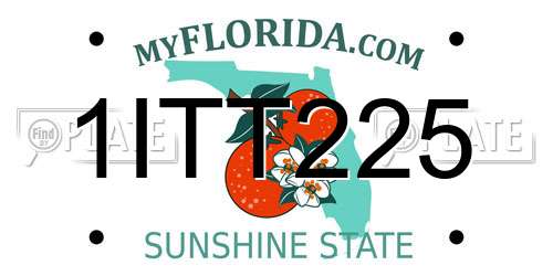 1ITT225 Florida License Plate