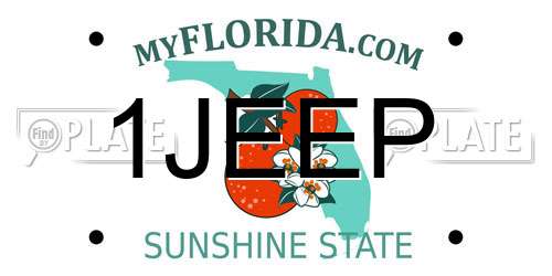 1JEEP Florida License Plate