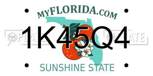 1K45Q4 Florida License Plate