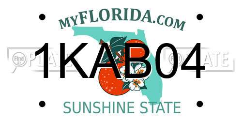 1KAB04 Florida License Plate