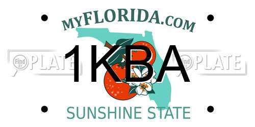 1KBA Florida License Plate