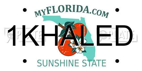 1KHALED Florida License Plate