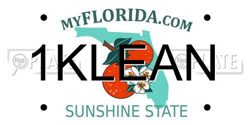 1KLEAN Florida License Plate