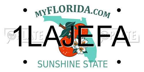 1LAJEFA Florida License Plate