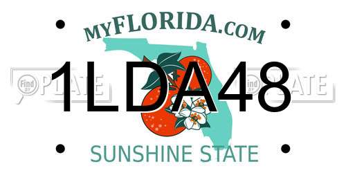 1LDA48 Florida License Plate