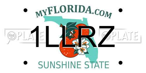 1LLRZ Florida License Plate