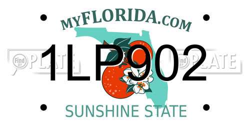 1LP902 Florida License Plate