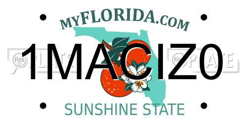 1MACIZ0 Florida License Plate